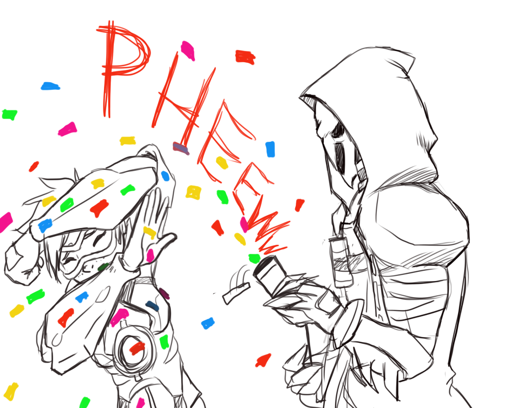 honey-blush:  I realized something while drawing Reaper….. why does he have shotgun
