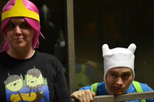Nate & Heather as Finn & Princess Bubblegum from Adventure Time (with Aphy as Marceline &