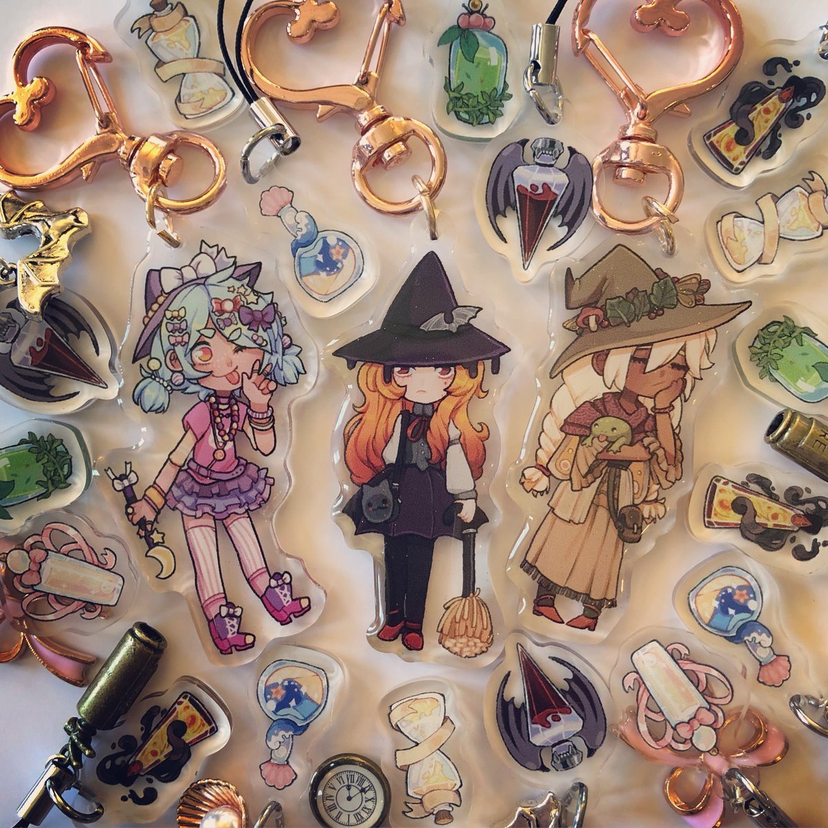 my witch charms came in and i love them so much…..