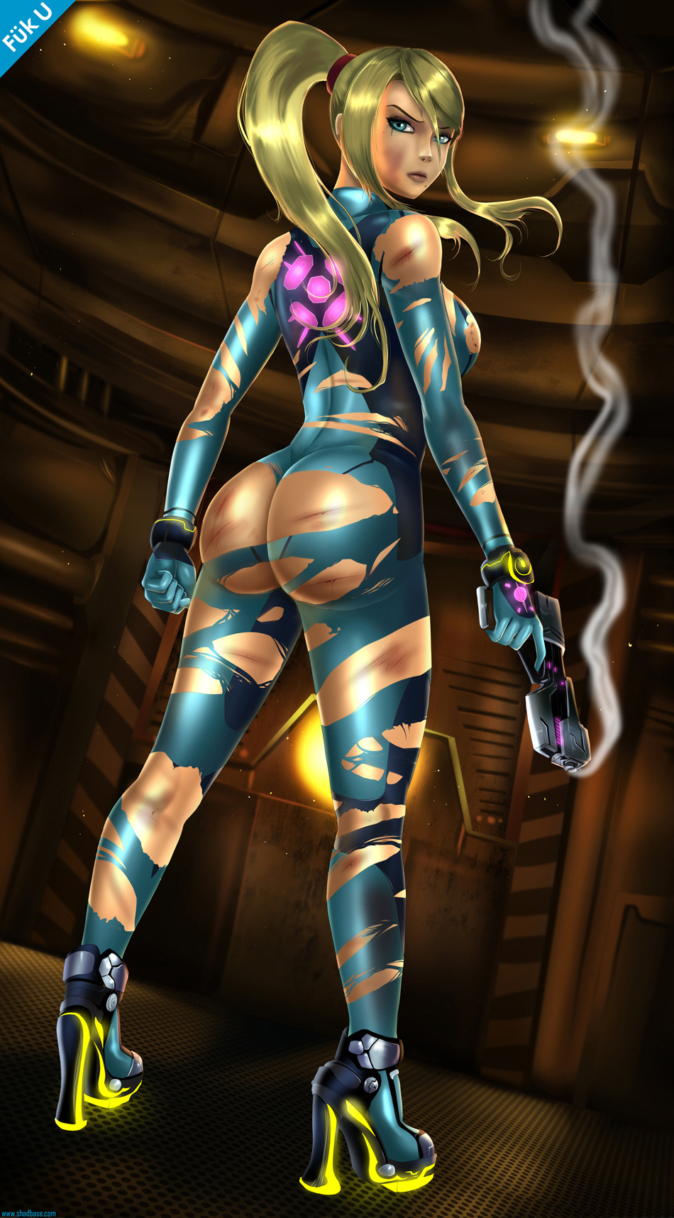 shadbase:  Zero Suit Samus 2014 pinup both versions including sketch. Remember you
