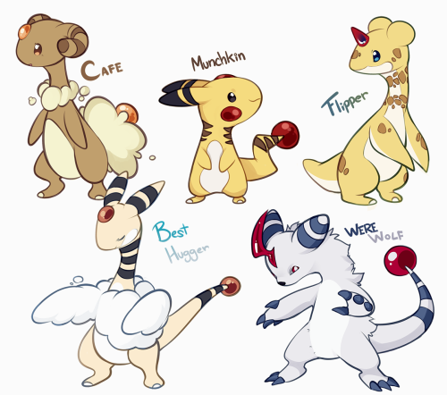 capriicant:Some silly ampharos fuses based on suggestions hehShould be pretty easy (i hope??) to gue