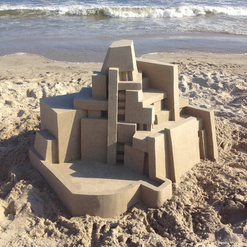 itscolossal: New Modernist Sandcastles Constructed by Calvin Seibert