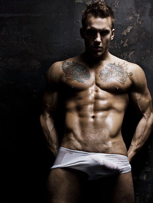 Big bulge men underwear model