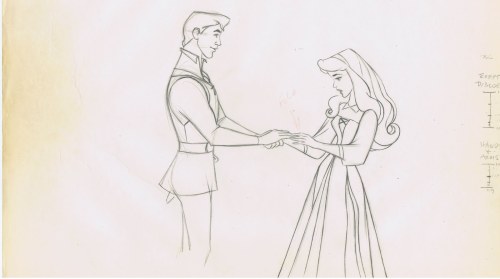 Princess Aurora and Prince Philip production art