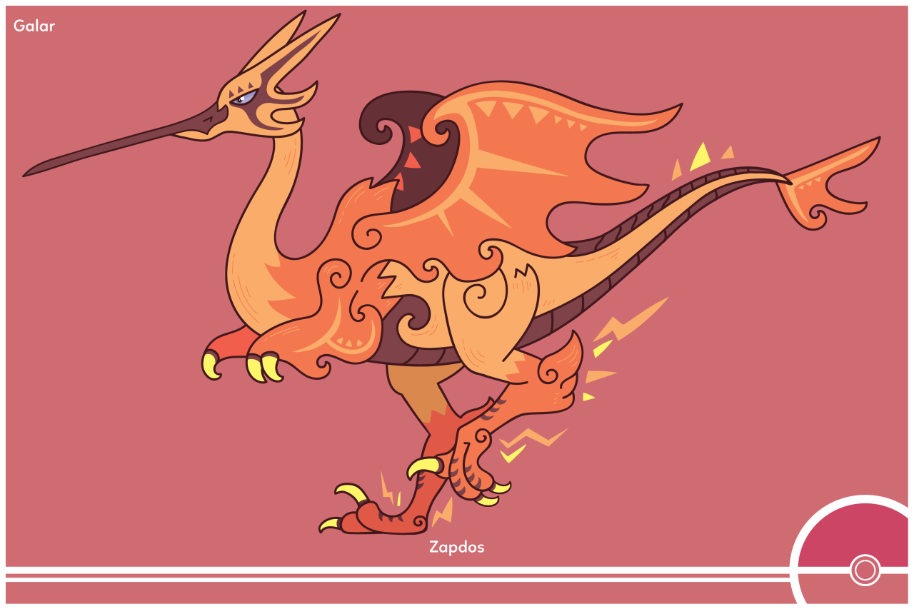 Cosmopoliturtle — Pokemon #145 Galar Form Redesign - Zapdos Zapdos