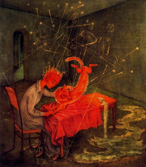 artist-varo:  Sympathy, 1955, Remedios VaroMedium: oil,masonite