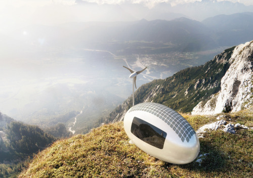 the-gasoline-station:  EcocapsuleDwelling With The Spirit Of FreedomEcocapsule is a portable house offering an unmatched dwelling experience. With its immense off-grid life span, worldwide portability and flexibility it is suitable for a wide range of