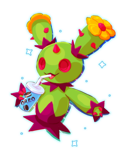 Yo, check out FireR0b on Twitch, he’s bae and I drew him a Maractus. His name is Spike~ &gt;w&gt;
