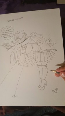 artbysinner:  Sailor Venus is having a fun time at the bdsm dungeon!   This is a patron sketch done during my “Sinner UK Tour”.  Awesome drawing