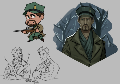 chesschirebacon:Some fallout 4 doodles, I wanted to post it with all the character but i dont know w