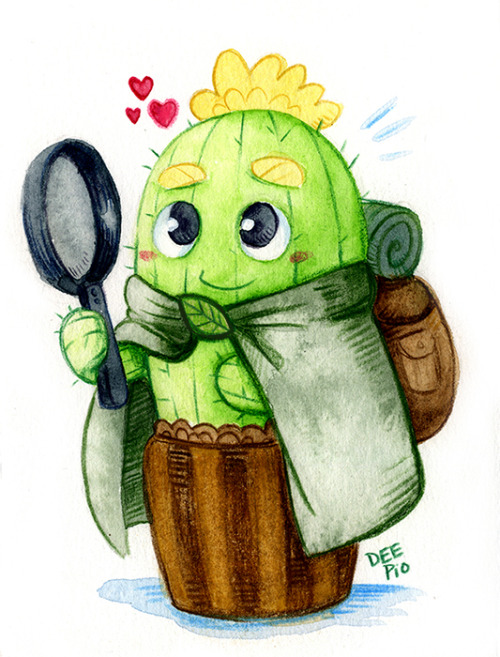 By request, Cactwise the Brave and his trusty frying pan!