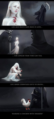 accel-dragons:  theamazingdigitalart:   Life and Death by  Nell Fallcard  I was not prepared.