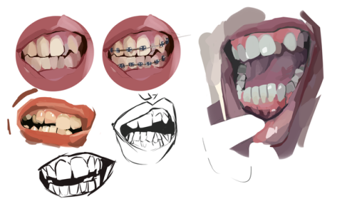 Sex drawingden:  Teeth studies by Jimbury (Follow pictures