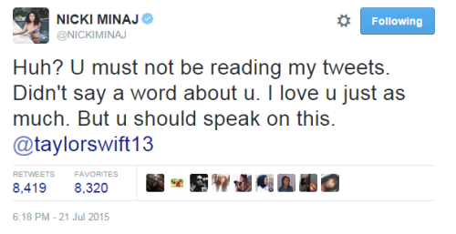 rabbitglitter: Nicki Minaj tweets about racism/ sizeism in regards to her videos for “Ana