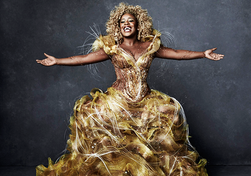 kimreesesdaughter:  celebritiesofcolor:  Uzo Aduba as Glinda in The Wiz Live!  I am so excited! 