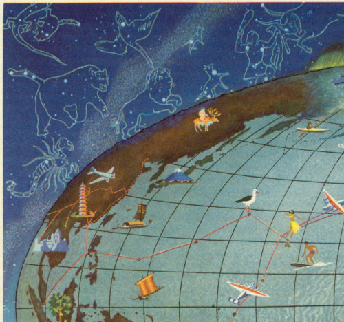 #World Wednesday This map of the world comes from Pan American World Airways and its creator Interna