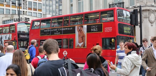 djgdavidgandy:  Latest Mark and Spencer’s campaign to promote the new David Gandy underwear range ‘Gandy For Autograph’. An incredibly impacting campaign created by Exterion Media  seriously. mass hysteria. traffic accidents/jams everywhere. 