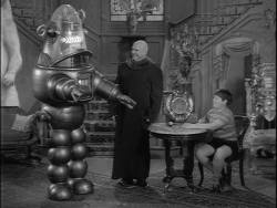 vintagegeekculture:That time Robbie the Robot was on “The Addams Family.”