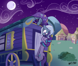 chris-the-blue: My favorite ship. I’m mighty proud of this drawing’s background and wagon. It’s something I’ve been trying to make myself good at and I’m in a specific zone I’m happy with.