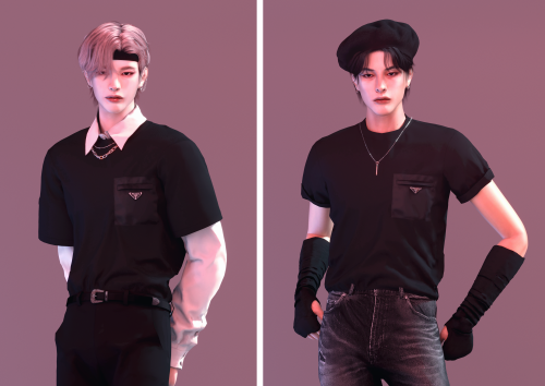 rona-sims:[RONA] ﻿PRADA Nylon Pocket T-Shirt SetTS4New mesh5 SwatchesHQ Compatible[T.O.U]​Do not re-