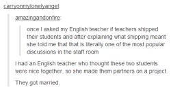 wtfsocialjustice:  lolwut yeah teachers shipping