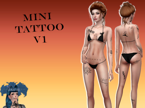 Mini Tattoo V1⚫️  1 swatches⚫️  works with all Skins Tag me @alixdekostube and show me you