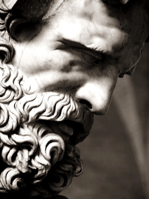 hadrian6: Detail : Profile of Silenus. Roman copy of a Greek original. 340-320 BCE. marble. Gly