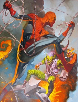 xombiedirge:  Spider-Man vs. Green Goblin by Chris Stevens