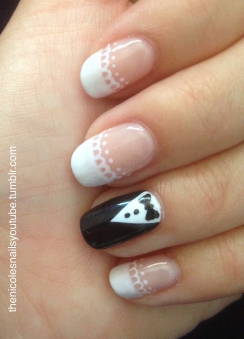 Tuxedo nail art