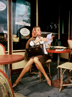 lightnessandbeauty:  Jane Fonda, Paris Café de Flore, 1961 