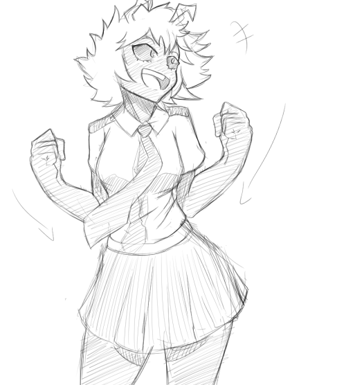 zeromomentaii:  Winner of last nights twitter poll; Mina Ashido! (Pinky). She was a bit hard to draw, but I still enjoyed drawing her a bunch. I had a really hard time coming up with poses too, not because of her character but because I was just having
