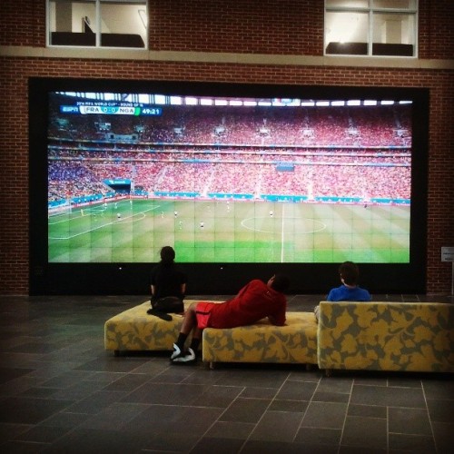 This is how we library. #WorldCup #MediaWall #Work