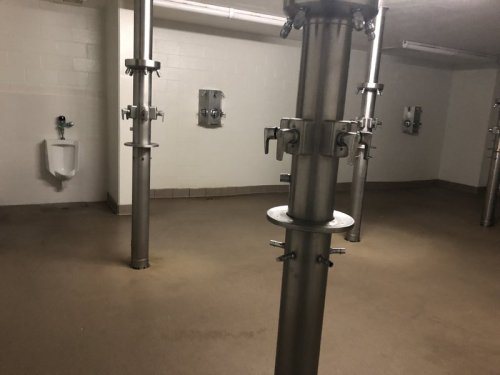 Men’s shower room  at the University of Wisconsin - Whitewater.