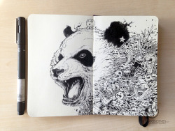 rosieandherramblings:  artchipel:  Artist on Tumblr Kerby Rosanes | on Tumblr (Philippines) - Sketchy Stories Philippines-based illustrator Kerby Rosanes works mainly with ordinary black pens to magically illustrate his “doodle” world. The 23-year