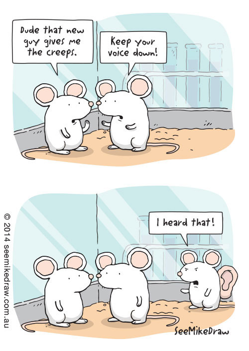 tastefullyoffensive:  Lab Mice [seemikedraw] 