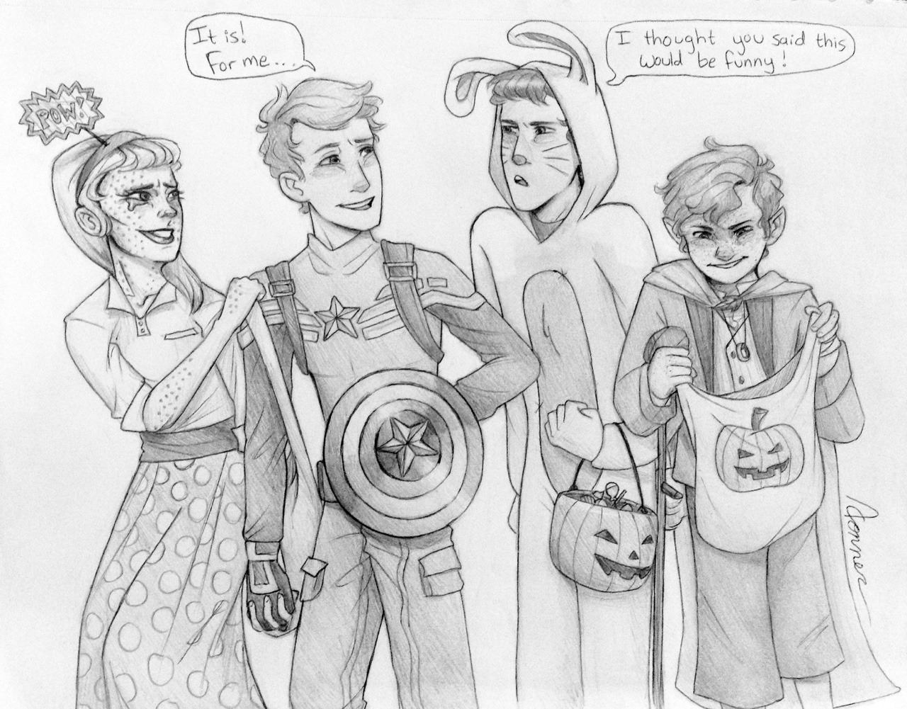 Fanart And Such Happy Late Halloween From The Newsies Gang