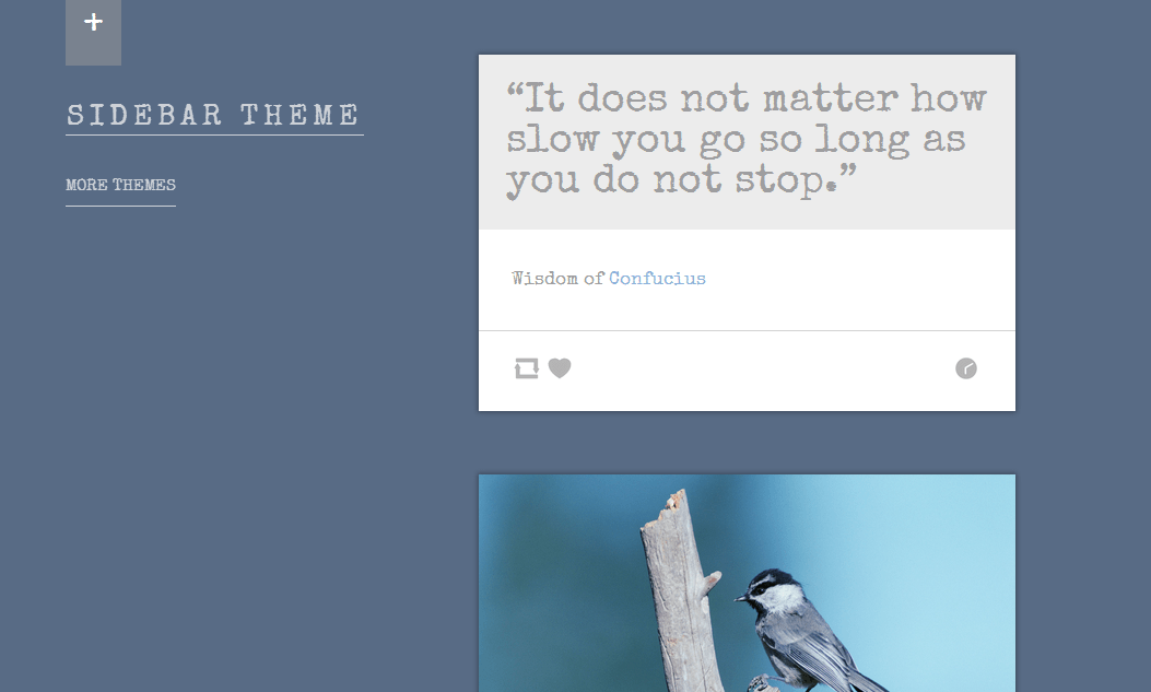 Sidebar Theme supports Google Web Fonts, giving you access over 600 unique fonts to transform your Tumblr blog.
Simply visit Google Web Fonts to find a font you like, then copy the name into your theme’s customize panel–fields are available for both...