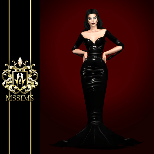 MORTICIA GOWN FOR THE SIMS 4ACCESS TO EXCLUSIVE CC ON MSSIMS4 PATREONDOWNLOAD ON MSSIMS PATREONDOWNL