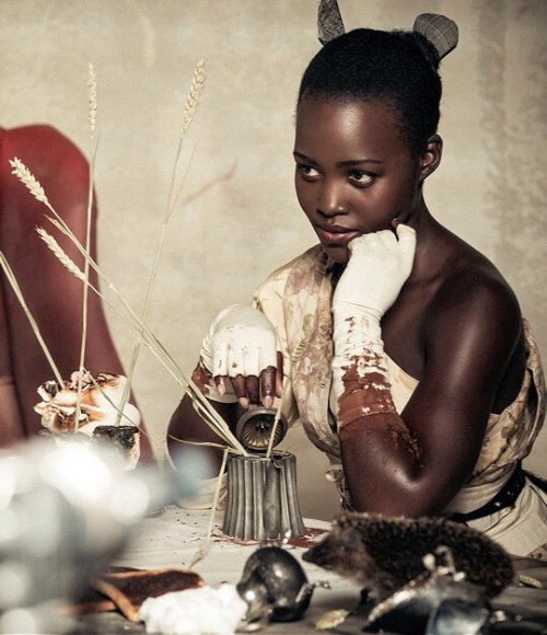 thepowerofblackwomen: This all-Black Alice-in-Wonderland themed 2018 Pirelli calendar though.  Lupita Nyong’o as The Dormouse Duckie Thot as Alice Naomi Campbell and Sean ‘Diddy’ Combs as The Beheader RuPaul and Djimon Hounsou as The Queen and King