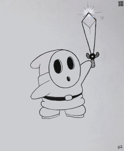 The Chosen Shy Guy. Uncolored And Colored