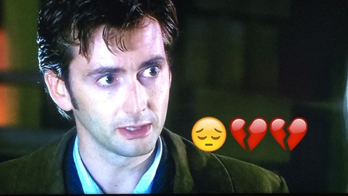 lauraxxtennant: tinyconfusion:  emoji adventures with the doctor and rose tyler (pt. 40)     #i’ve realized while making this .. this scene will never not be devastating#cause he goes from all indignant to heartbroken in 3 seconds#that it completely