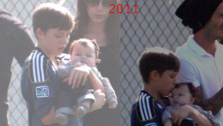 famille-de-sport:  Au fil du temps frère/soeur : Brooklyn &amp; Harper Beckham