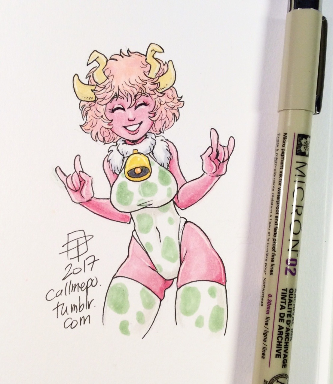 callmepo: Alien Cowbell Pinky!  Wanted to show people who made a donation to my Kofi