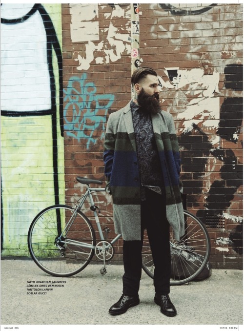 beardifulbeards:  stonehairsalon:  Ricki Hall for L’officiel MagazinePhotographer: Olgac Bozalp Hair: John Mullan for Nude Agency at Stone HairStylist: Eilidh Greig Mua: Charlotte Reid  Model: Ricki Hall @ Nevs London  beardifulRicki, you’re killing