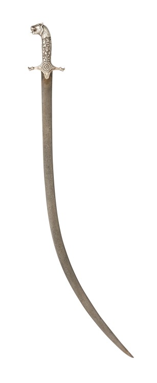 peashooter85:Indian shamshir with silver hilt, 18th centuryfrom Thomas Delmar Ltd.