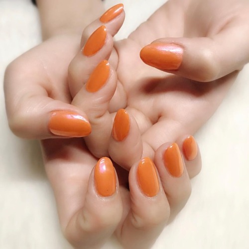 orange PREGEL 117 MagicPowder 7rose #nail #nails #nailart #ネイル #美甲 #ネイルアート #clou #nagel #ongle #ongl