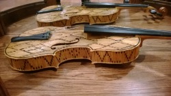 timelords-and-trenchcoats:  apolkadotnerd:  adamusprime:  i meant to post this a while ago but i guess my great grandfather was an insomniac and really good at woodcraft he worked on this violin when he couldn’t sleep allllll those little sticks are