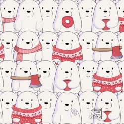 badbadbeans:Ice Bear is ready for sweater