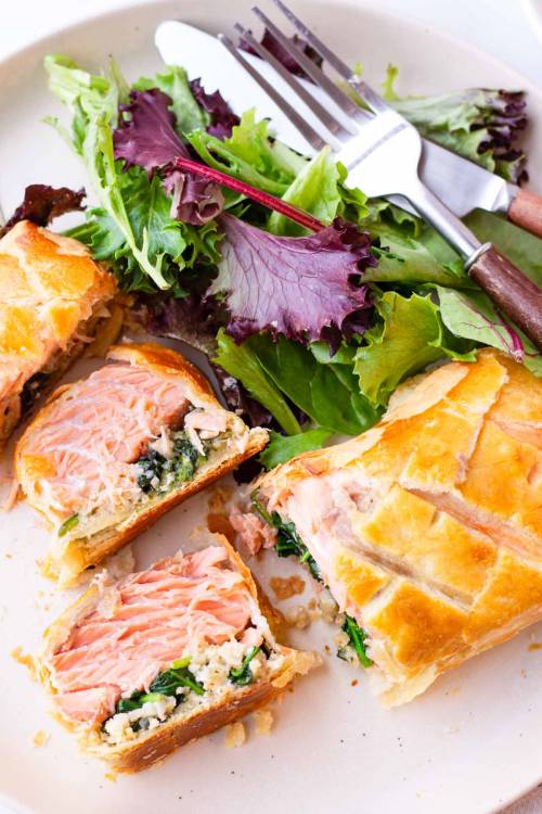 Salmon Wellington with Puff Pastry
