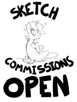 notsafeforhoofs:  Hey everyone, finally have time to open up for some more commissions. For now I’ll be doing sketchs only but I may open up for more detailed pieces later. Pricing: SKETCH - ฝ                    (Quick flat color:  Ū,